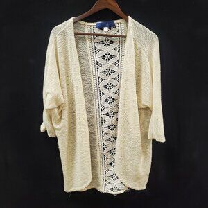 Unbranded Womens Open Knit Fairy Beach Cardigan Size‎ S Ivory Costal Vacation